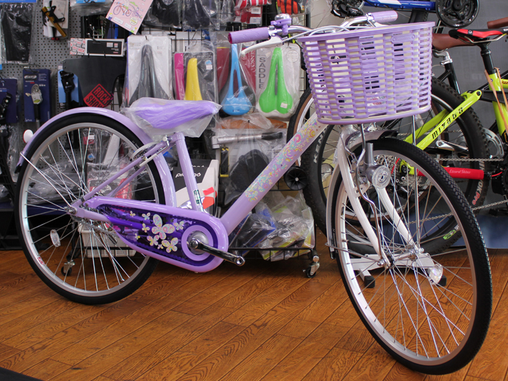ブリヂストンの女の子用自転車エコパルのラベンダーが入荷いたしました。