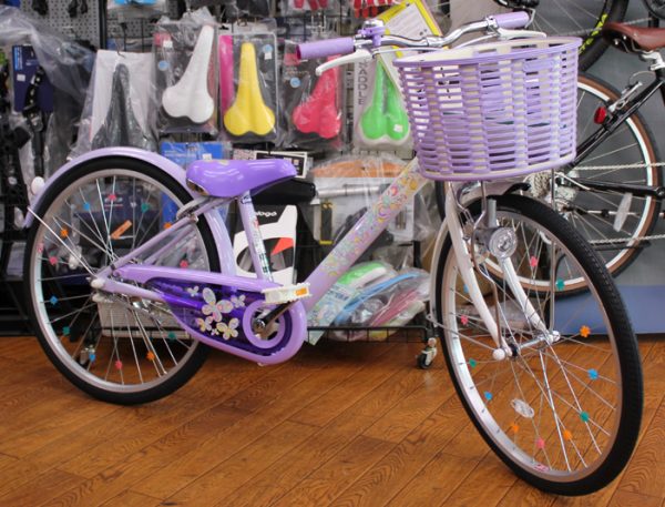 ブリヂストンの女の子用自転車エコパルのラベンダーが入荷いたし